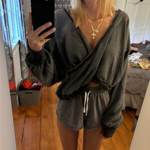 free people cross over cover up ( can wear with/without something under)